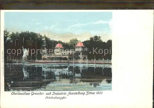 Zittau Oberlausitzer Gewerbe Ausstellung 1902 Reichsdampfer Kat. Zittau