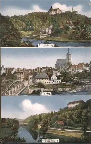 Rochsburg mit Penig und Wolkenburg Kat. Lunzenau