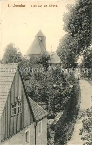 Hoeckendorf Glauchau Blick zur Kirche Kat. Glauchau