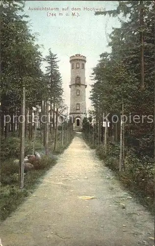 Oybin Aussichtsturm auf dem Hochwald Kat. Kurort Oybin