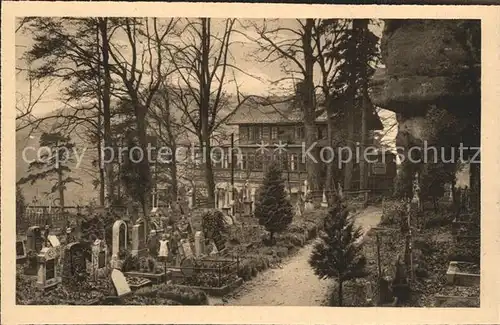 Oybin Bergfriedhof mit Restaurant Kat. Kurort Oybin