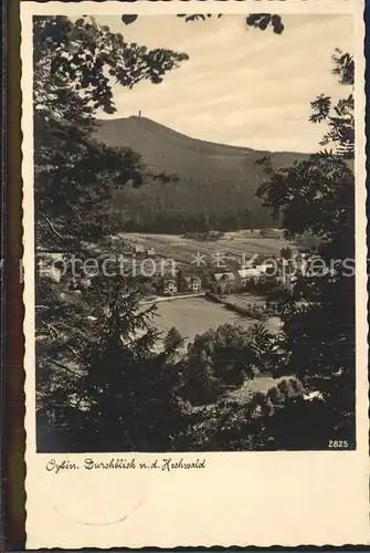 Oybin Durchblick nach dem Hochwald Kat. Kurort Oybin