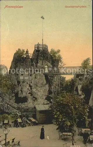 Oybin Nonnenfelsen Gesellschaftsplatz Kat. Kurort Oybin