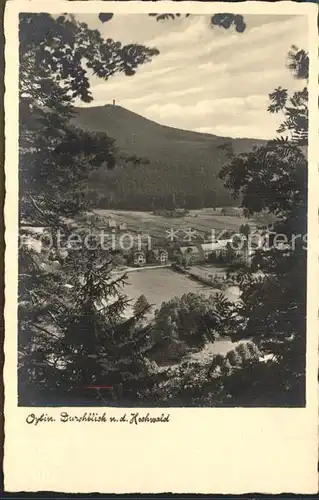 Oybin Durchblick nach dem Hochwald Zittauer Gebirge Kat. Kurort Oybin