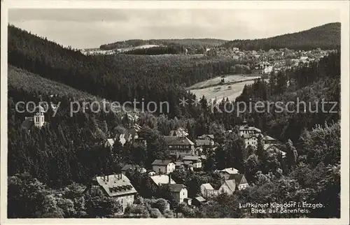 Kipsdorf Blick auf Baerenfels Kat. Altenberg