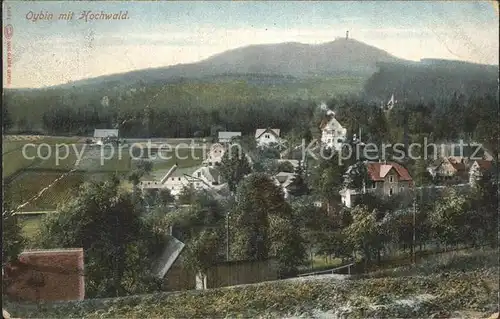 Oybin Teilansicht mit Blick zum Hochwald Kat. Kurort Oybin