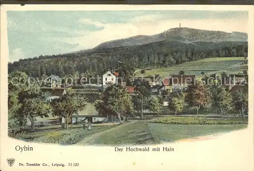 Oybin Teilansicht mit Blick zum Hochwald Kat. Kurort Oybin