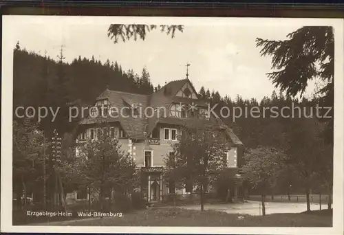 Waldbaerenburg Erzgebirgsheim Kat. Altenberg