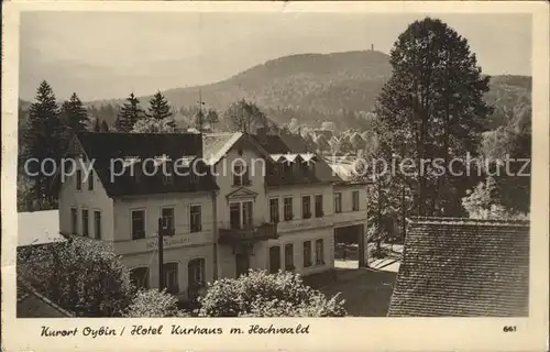 Oybin Hotel Kurhaus mit Hochwald Handabzug Kat. Kurort Oybin