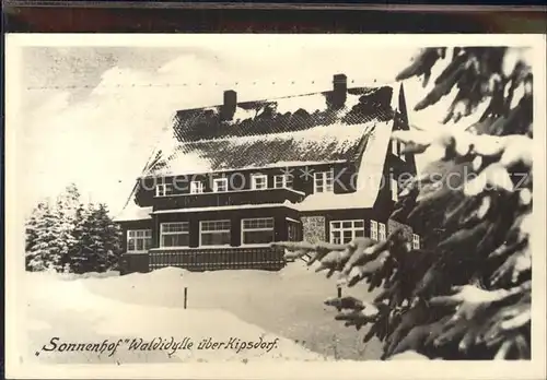 Waldidylle Sonnenhof im Winter Handabzug Kat. Altenberg