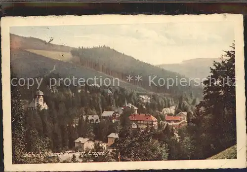 Kipsdorf Teilansicht mit Kirche Villenviertel Hoehenluftkurort Kat. Altenberg