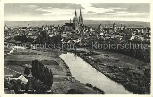 Regensburg Stadtbild mit Dom St Peter / Regensburg /Regensburg LKR