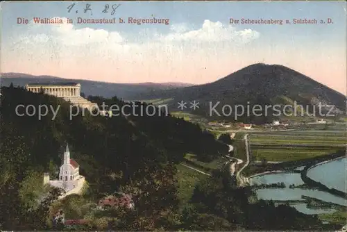 Donaustauf Walhalla Gedenkstaette Scheuchenberg Sulzbach Donau Kat. Donaustauf