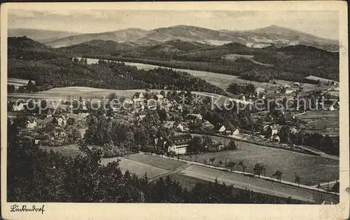 Lueckendorf Panorama Kurort mit dem Jeschken Zittauer Gebirge Kat. Kurort Oybin