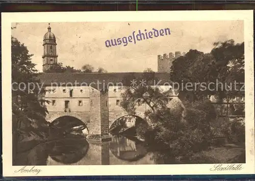 Amberg Oberpfalz Stadtbrille Wassertorbau Kat. Amberg