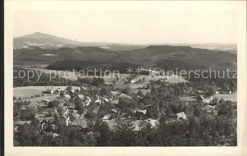 Lueckendorf Panorama Kurort Zittauer Gebirge Kat. Kurort Oybin