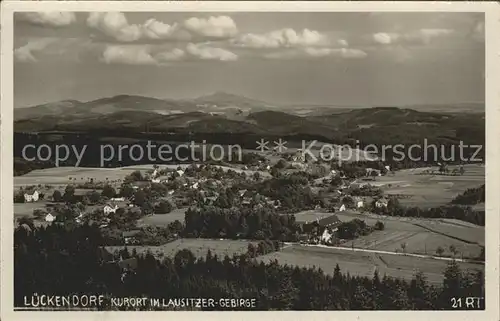 Lueckendorf Panorama Kurort Lausitzer Gebirge Kat. Kurort Oybin