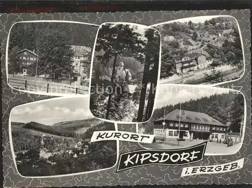 Kipsdorf Teilansichten Kurort Bahnhof Gaststaette Kat. Altenberg