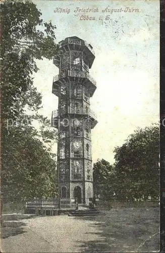 Loebau Sachsen Koenig Friedrich August Turm Kat. Loebau