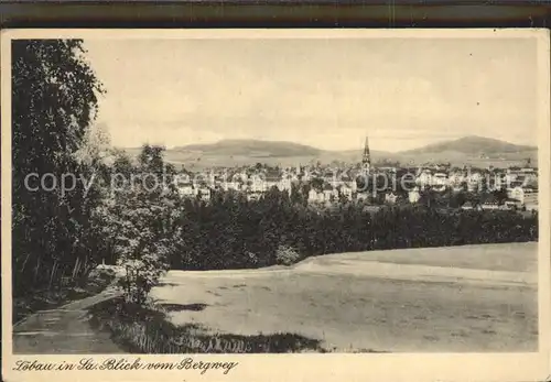 Loebau Sachsen Blick vom Bergweg Kat. Loebau