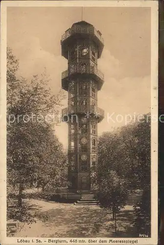 Loebau Sachsen Loebauer Berg Koenig Friedrich August Turm Kat. Loebau