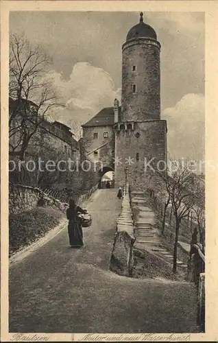 Bautzen Neutor und neue Wasserkunst Turm Serie Deutsche Heimatbilder Kupfertiefdruck Kat. Bautzen