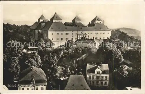 Augustusburg Teilansicht mit Schloss Kat. Augustusburg