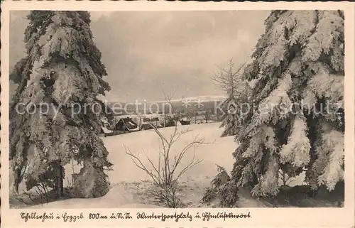 Schellerhau Teilansicht im Winter Kat. Altenberg