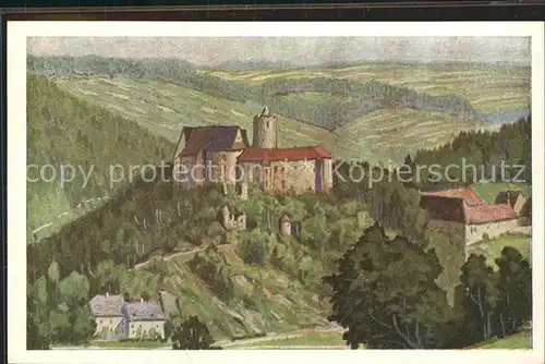 Leubsdorf Sachsen Schloss Scharfenstein Kat. Leubsdorf Sachsen