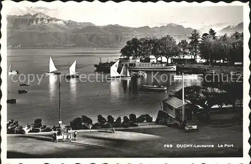 Ouchy Le Port Lac Leman Alpes Kat. Lausanne