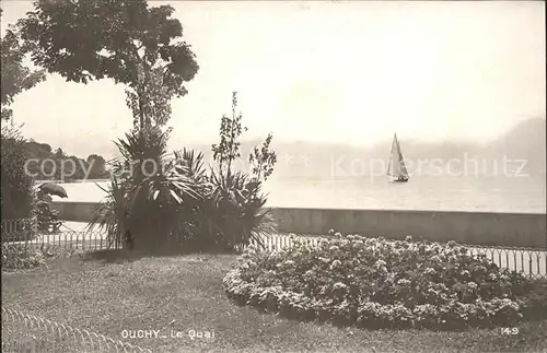 Ouchy Le Quai Bateau Lac Leman Alpes Kat. Lausanne