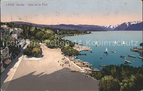 Ouchy Quai et Port Lac Leman Alpes Kat. Lausanne