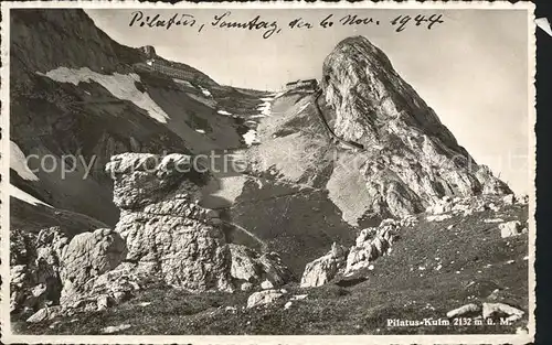 Pilatus Kulm Blick zum Berghotel Kat. Pilatus Kulm