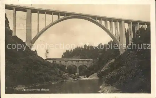 Hundwil Hundwilertobel  Bruecke Kat. Hundwil