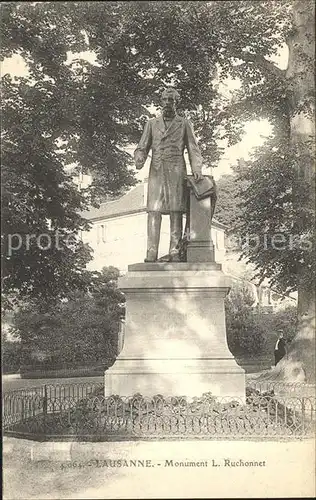 Lausanne VD Monument L Ruchonnet Statue Kat. Lausanne