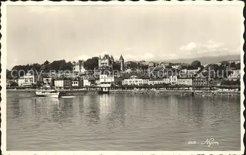 Nyon VD Ansicht vom Genfersee aus Kat. Nyon