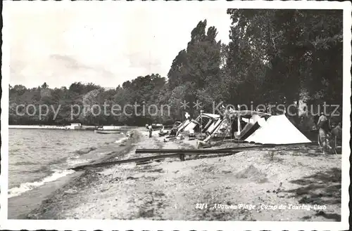 Allaman Plage Camp du Touring Club Lac Leman Genfersee Kat. Allaman