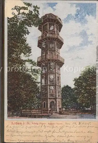 Loebau Sachsen Koenig Friedrich August Turm Aussichtsturm Kat. Loebau