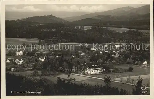 Lueckendorf mit Kurhaus Panorama Zittauer Gebirge Kat. Kurort Oybin