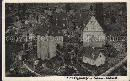 Oederan Klein Erzgebirge Miniaturpark im Stadtwald Kat. Oederan