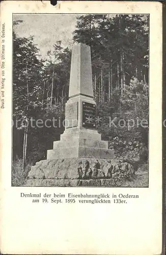 Oederan Denkmal Eisenbahnunglueck 1895 Kat. Oederan