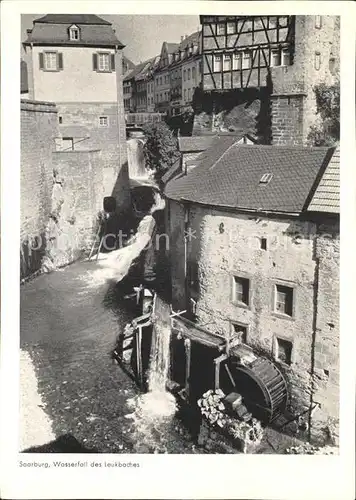 Saarburg Saar Wasserfall des Leukbaches Wasserrad Kat. Saarburg