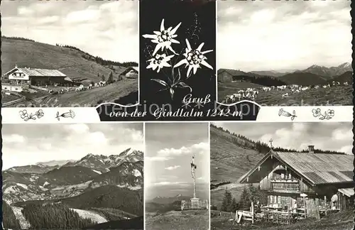 Schliersee Gindlalm Teilansichten Kat. Schliersee