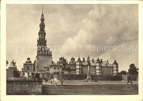 Czestochowa Schlesien Church and fortified convent on the hill called Jasna Goera Kat. Tschenstochau