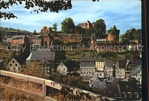 Monschau Altstadt mit Burg Kat. Monschau