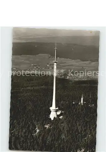 Ochsenkopf Fernsehturm Fliegeraufnahme Kat. Spiegelau