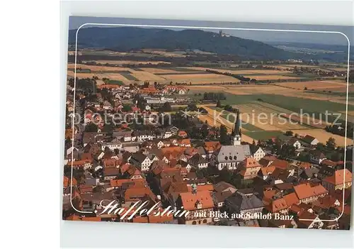 Staffelstein mit Schloss Banz Fliegeraufnahme Kat. Bad Staffelstein