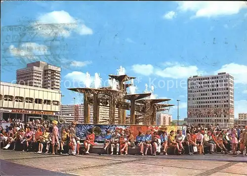 Berlin Alexanderplatz Brunnen Hauptstadt der DDR Kat. Berlin