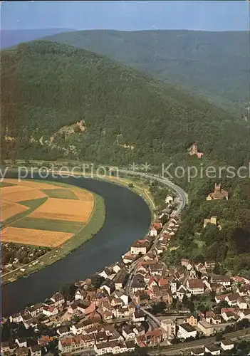 Neckarsteinach Vierburgenstadt am Neckar Fliegeraufnahme Kat. Neckarsteinach