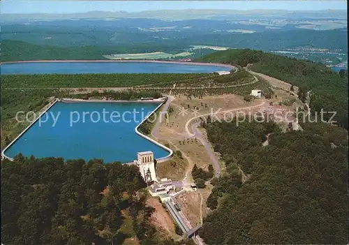 Edersee Fliegeraufnahme Speicherbecken mit Zahradbahn Kat. Edertal